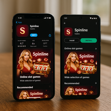 Spinline Casino - Mobile Apps Screenshot - Native Apps für iOS und Android verfügbar